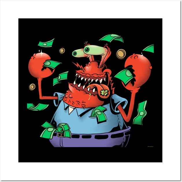 Bad mr crabs Wall Art by Rrandomlandd